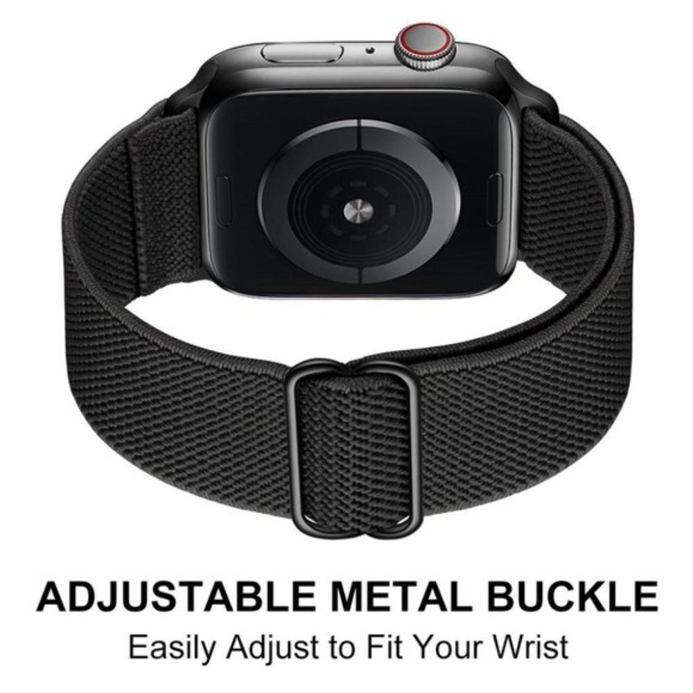 NEW BAND White Nylon Adjustable Strap For Apple Watch - Picture 3 of 4